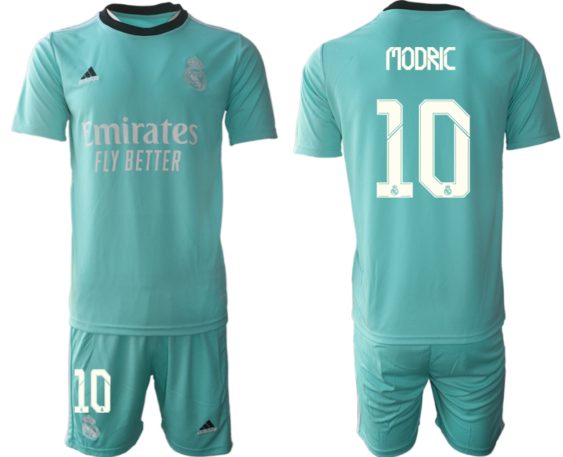 Men 2021-2022 Club Real Madrid second away Light blue #10 Soccer Jersey->real madrid jersey->Soccer Club Jersey
